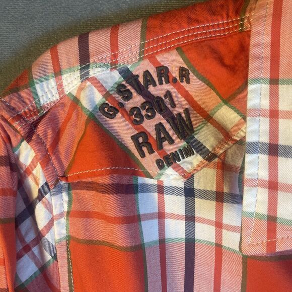G-STAR RAW Men Rodger Check Casual Shirt Size Large - Picture 3 of 10